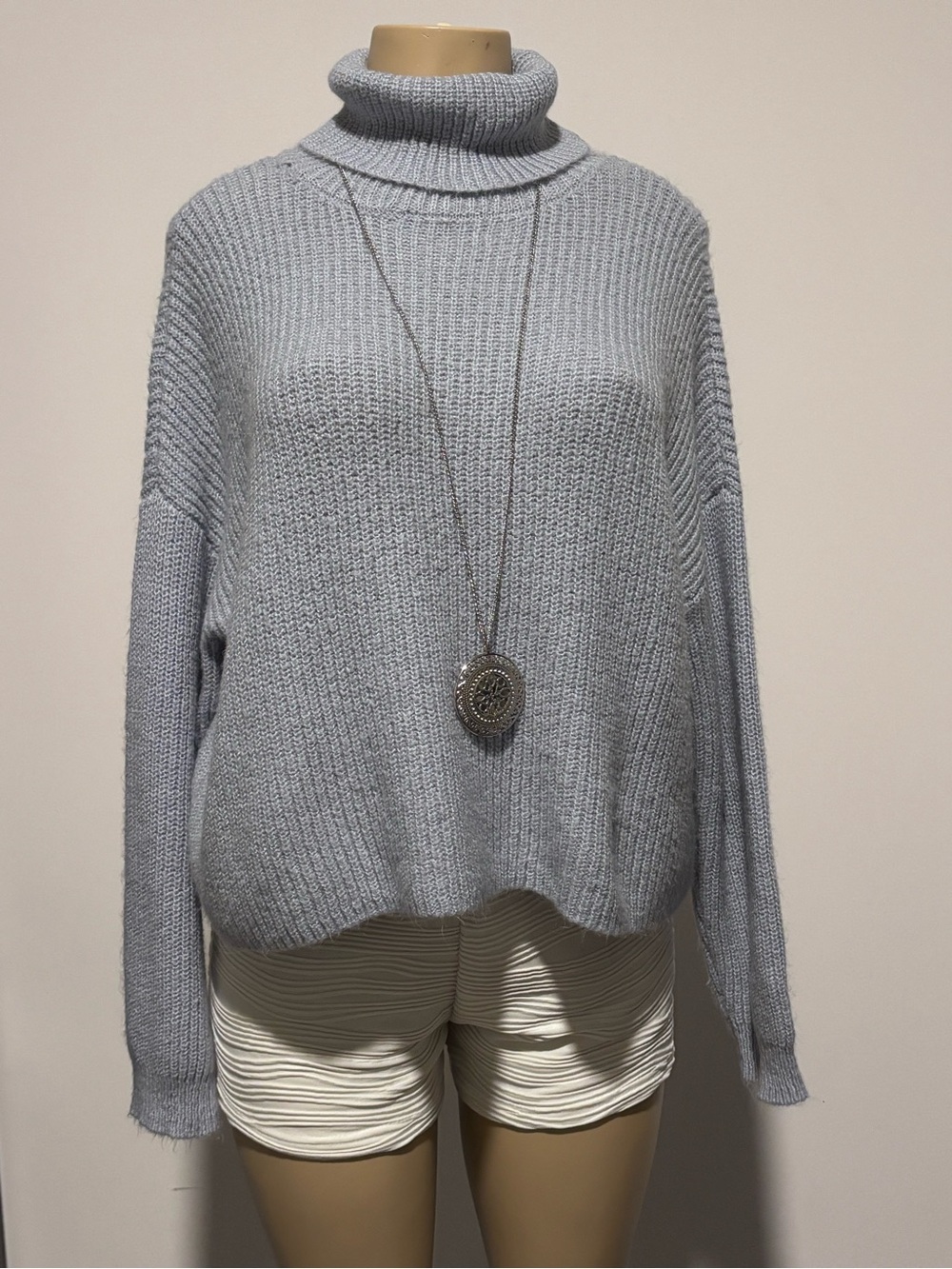 SO Light Blue Cozy Turtleneck Sweater XXL